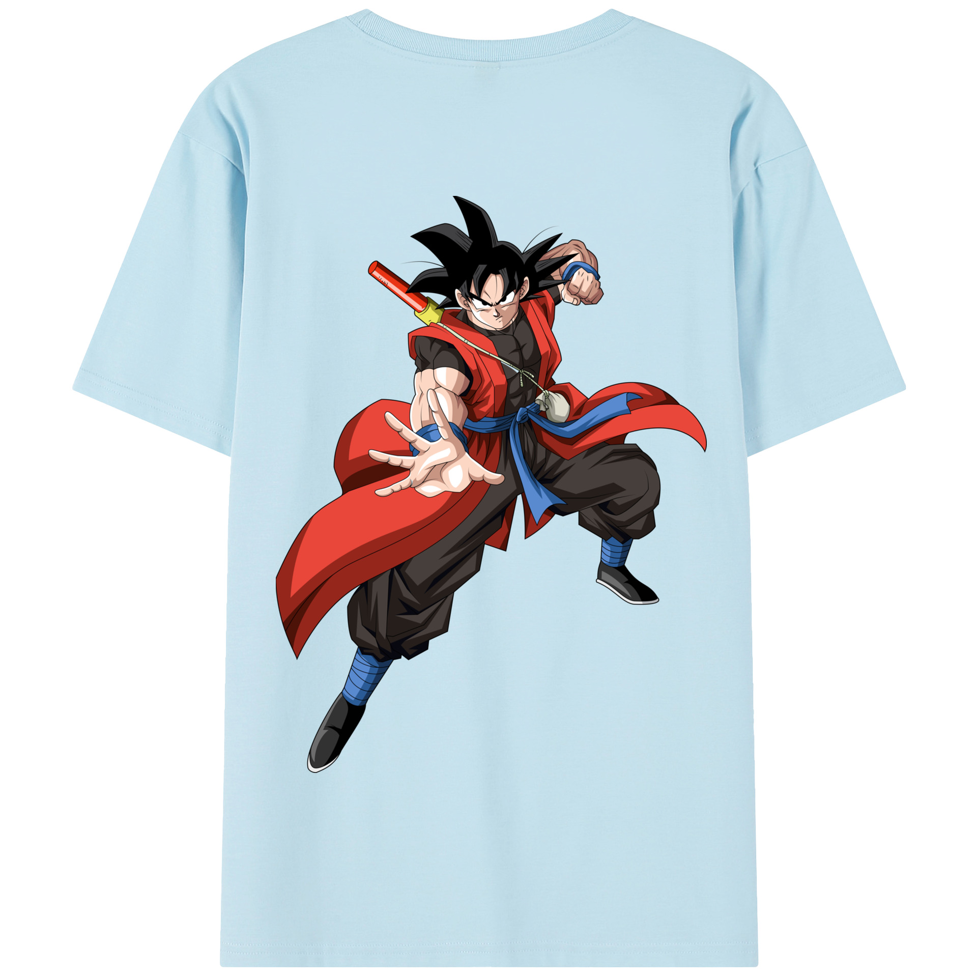 （画像用） ドラゴンボール 孫悟空（そん ごくう）Son Goku カカロット DRAGON BALL Kakarotto 綿100％半袖Tシャツ（背面プリント）